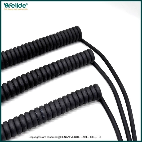 5 Core 0.12mm PUR Spiral Coiled Cable high quality