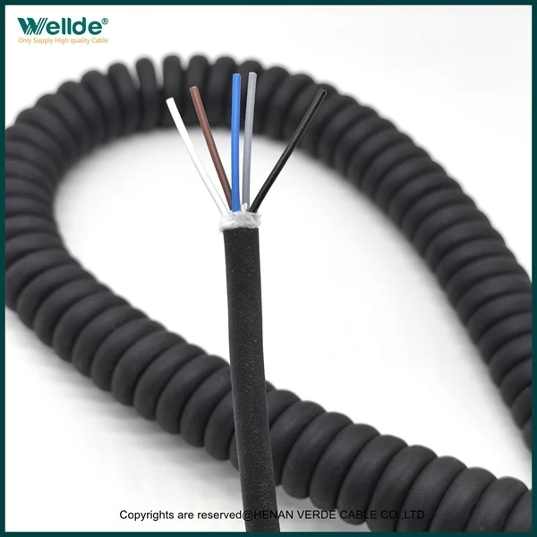 5 Core 0.12mm PUR Spiral Coiled Cable suppliers