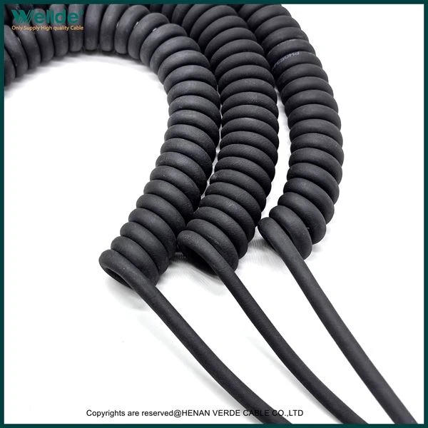 5 Croí 0.12mm PUR Bíseach Cábla Coiled