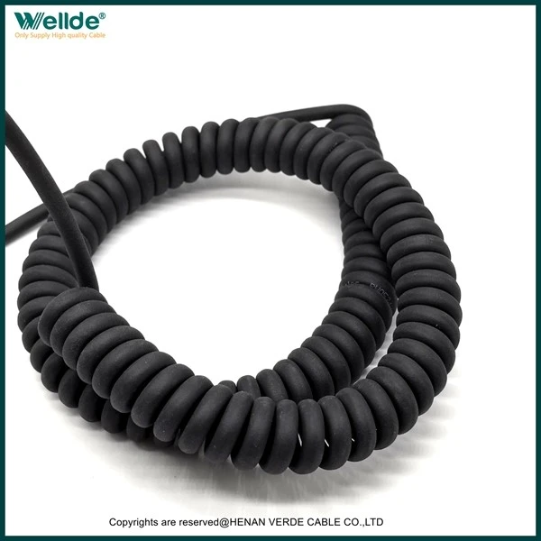 5 Core 0.12mm PUR Spiral Coiled Cable factory