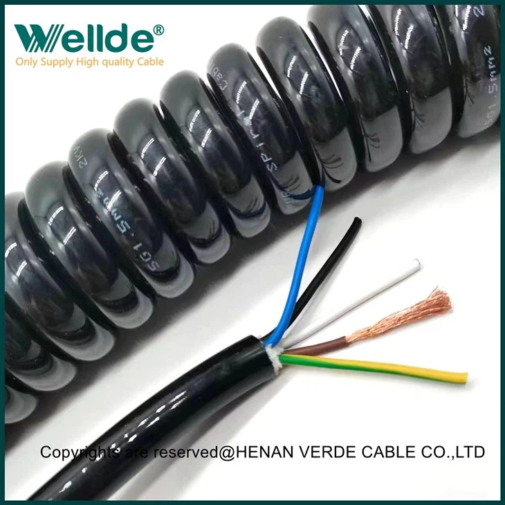 5 Core 1.5mm Coiled Cble