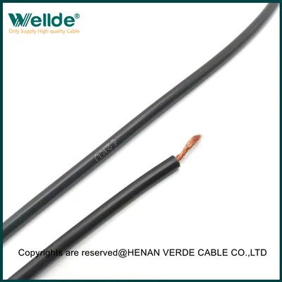Cábla Silicone Wire Copper Stánáilte Croí Aonair Dubh 40KV